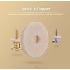 HOT SEAL 2PCS Wool Copper Guitar Strap Lock Locking Pegs