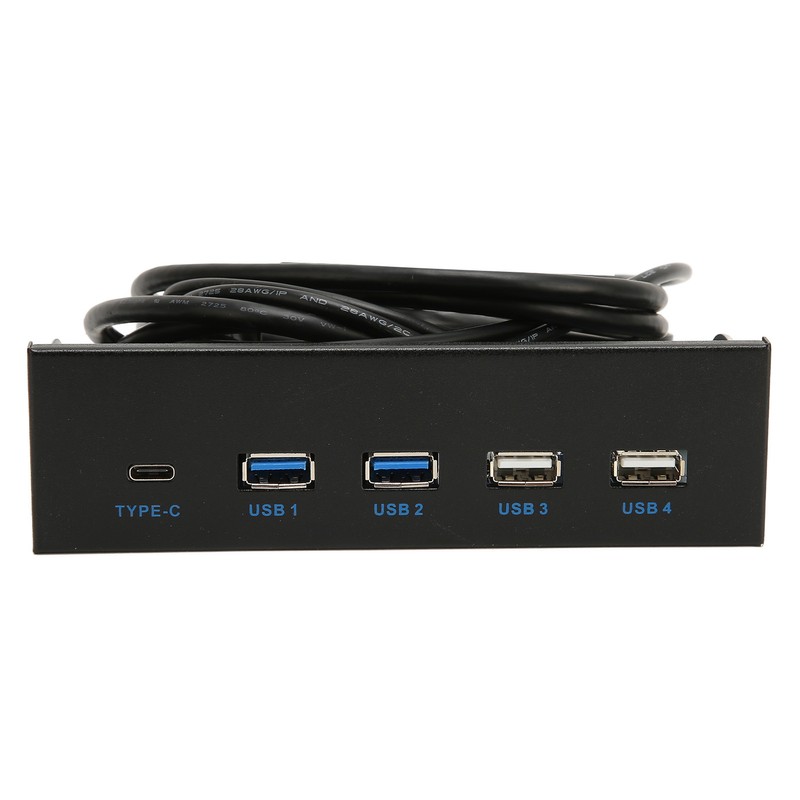 5.25 Inch Media Dashboard 2xUSB3.0 2xUSB2.0 1xType C 10Gbps High