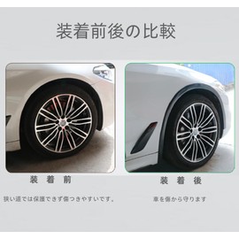 siawadeky Universal Fender Molle, Car Overfender, 2-piece Set, Fender Mall, Compatible with Vehicle Inspections, Fender Guard, Scratch Prevention, Rubber Fender, Car Fender, Dress Up, Arch Mounting,