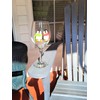 Cute Winter Penguin Couple Hand Painted Stemmed Wine Glasses Set