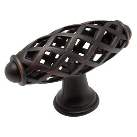 Cosmas 5 Pack 1749ORB Oil Rubbed Bronze Cabinet Hardware Birdcage Knob