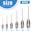 SGERUFZ 6 Piece Fishing Sbirolino Set, Slow Sinking, Sbirolino Floating,