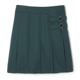 French Toast Girls' Adjustable Waist Pleated-Front Two-tab Scooter, Hunter Green, 20