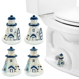 MQZQP 4-Pack Lighthouse Toilet Bolt Covers Decorative Toilet Bolt Caps Toilet Caps for Bottom of Toilet