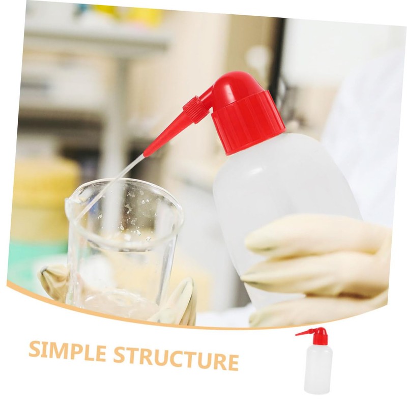 Mobestech 6pcs Plastic Lash Wash Bottle Safety Squeeze Bottles for