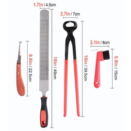 MeShear 16-inch Horseshoe Pliers Tool for Horses,Horse Hoof Cutter Set, Horseshoe Cutting Pliers Horseshoe File Hoof Tri mmer Equestrian Supplies,Suitable for Horses Cattle Sheep Cow.