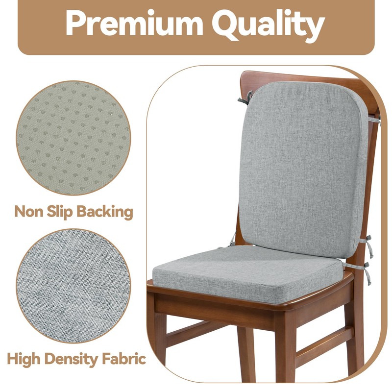 HOMBYS Kitchen Chair Back Cushion & Seat Cushion, Dining Room