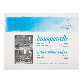 Lanaquarelle Watercolor Block - 9" x 12", Cold Press, 20 Sheets