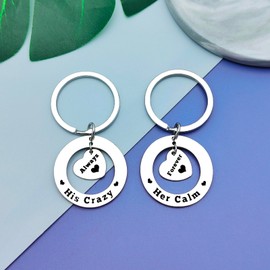 Vadaka Funny Boyfriend Gift Keychain from Girlfriend Anniversary Keychain for Him Her Couple Gift for Boyfriend Girlfriend Valentine's Day Jewelry for Couple Christmas Birthday Couple Gift