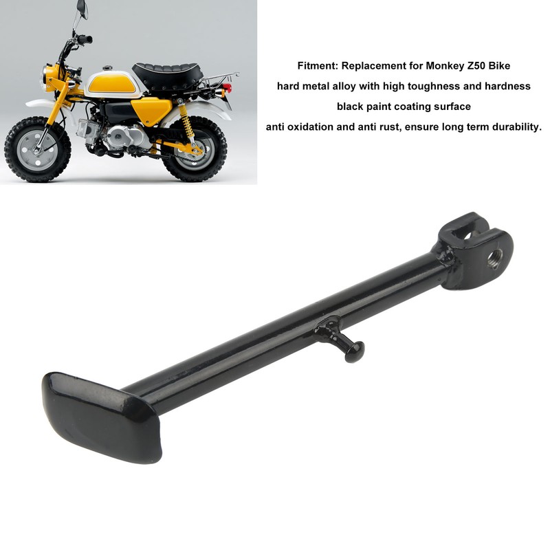 Motorcycle Side Stand Leg Metal Alloy 225mm Long 38x52mm Plate