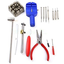 Watch Adjust Repair Fix Tool Kit Set Watchmaker 16 pcs Watch Tool Kit FBA
