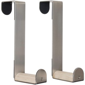 LabeL Free Me Robust 7” Over Door Hanger Hook: 1-3/4 inch Natural Pine (2 Pack)