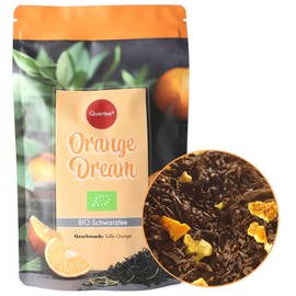 Quertee Organic Black Tea "Orange Dream" Taste of Sweet Orange for Pure Pleasure Moments and for the Senses - Black Organic Tea Loose (200 g)