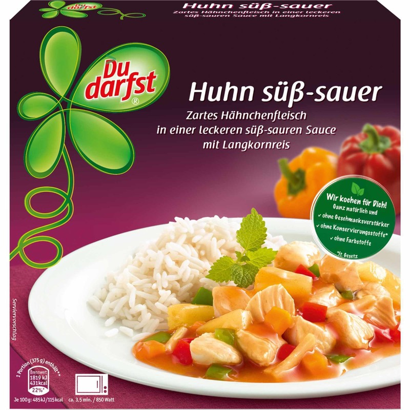 Du darfst Menu Chicken Sweet and Sour (375g Pack) +
