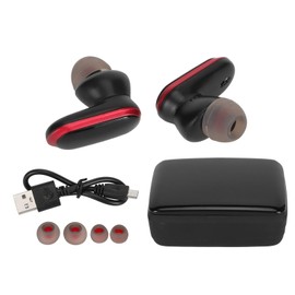 Language Translator Earbuds Bluetooth 5.0 Noise Reduction Supports 74 Languages 70 Accent Wireless Translator Earbuds Black Red