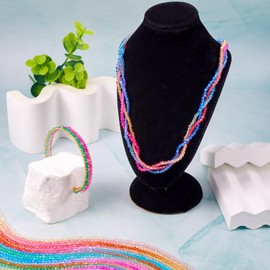 PandaHall 20 Strands 3mm Bicone Glass Beads Faceted Crystal Glass Loose Beads Assorted Craft Beads Bulk for Friendship Bracelet Necklace Earring Jewelry Making