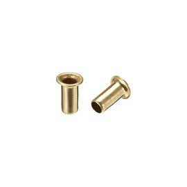 uxcell Hollow Rivet,4mm x 8mm Through Hole Copper Hollow Rivets Grommets Double-Sided Circuit Board PCB 200Pcs