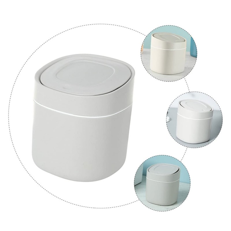 OFFSCH Mini Waste Basket 1pc Desktop Trash Can Wastebasket Stainless