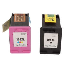 2pcs Ink Cartridges 305XL Colored Black Print Cartridge Replacement for HP for Deskjet 2755 2725 2723 2722 1255 Plus 4152 4155