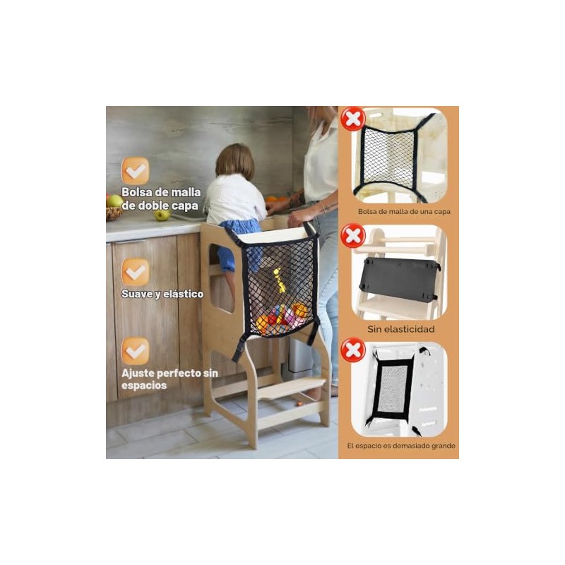 Red de seguridad para torre de aprendizaje para niños pequeños,