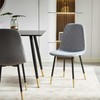 SQPFTW Grey Dining Chairs Set of 2 - Velvet Upholstered