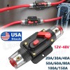 GooBetter 12V-48V DC Home Solar System Waterproof Circuit Breaker Reset