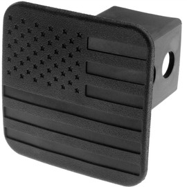 eVerHitch 2" American Black Flag Trailer Hitch Cover Plug for 2 Inch Hitch Receivers