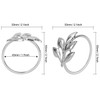 KPOSIYA Set of 12 Leaf Napkin Rings Metal Gold Napkin