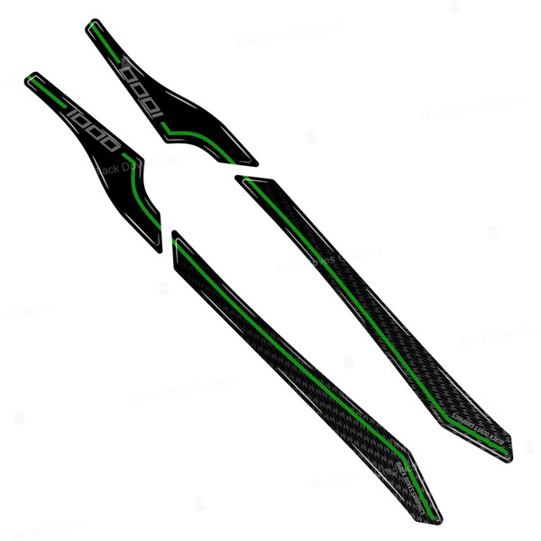 BLACK DOVES GRAPHICS 3D Resin Stickers Protection Compatible Motorcycle Kawasaki