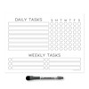 Dry Erase Whiteboard Task Planner by Glassboard Studio | Removable