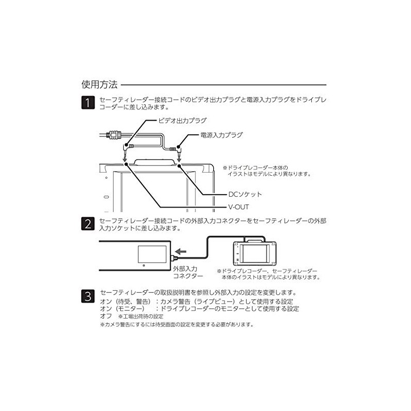 CELLSTAR Dash Cam Connection Cord GDO-12 Radar Detector Connection Cord