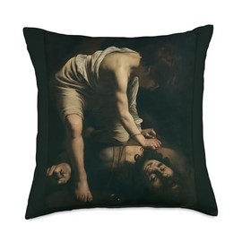 David and Goliath by Caravaggio (1599) Throw Pillow
