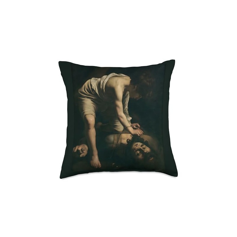 David and Goliath by Caravaggio (1599) Throw Pillow