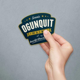 Retroplanet Vinyl Sticker, Scenic Ogunquit Beautiful Place By The Sea Die Cut Vinyl Sticker