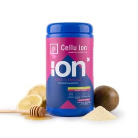 ION X Cellu Ion | Bebida Isótonica Natural para Hidratación de la Piel Diaria | 7 Electrolitos + L-Lisina + Cúrcuma + Vitamina C | Miel en Polvo | Limón | 500 g | 50 Porciones