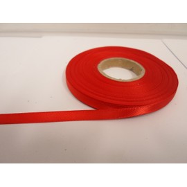 2 metres x 7mm Satin Ribbon Poppy Bright Red Double Sided 7 mm