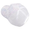 Women Men Studded Rhinestone Baseball Cap Adjustable Bling Ponytail Mesh