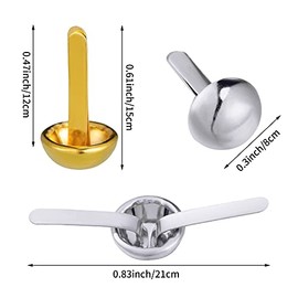 Hotop 500 Pcs Paper Brass Fasteners Brass Brads Round Fasteners for Craft Art Crafting School DIY Supplies(0.3 x 0.6 Inch,Golden, Silver)