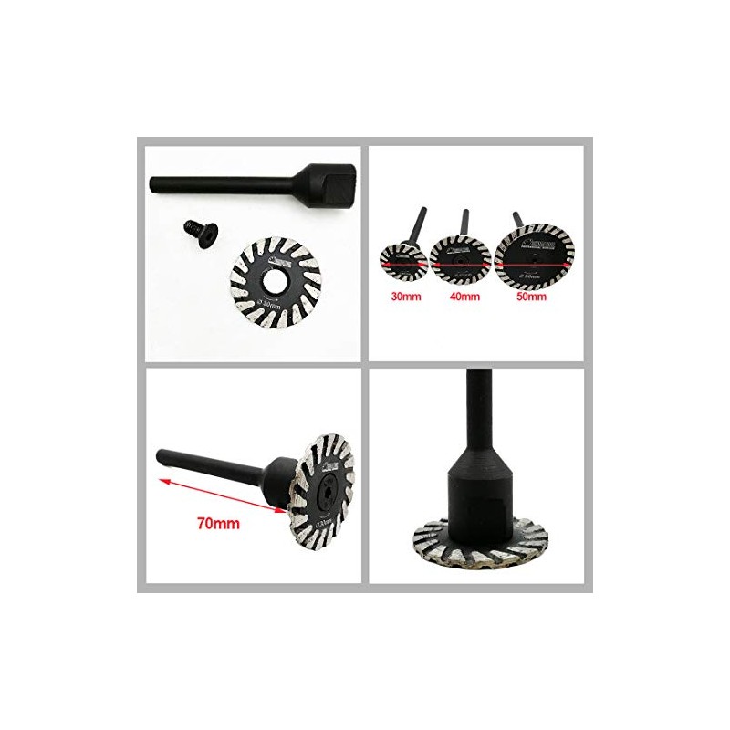 SHDIATOOL 1pc 30mm 1pc 50mm Mini Diamond Blades with Removable