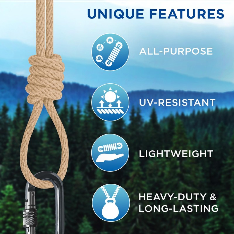 TECEUM Cotton Rope 3/16” (5 mm) – 50 FT –