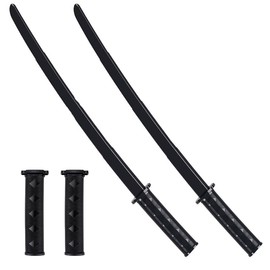 VINRINMO 2PCS 3D Printed Gravity Retractable Samurai Sword Model Toys, Plastic Katana Sword Toy, Telescopic Anime Plastic Swords, Swords for Boys & Adults(Black)