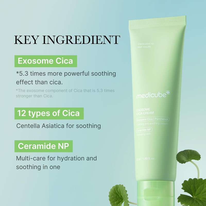 medicube Exosome Cica Tea Tree Cream for Sensitive Skin with