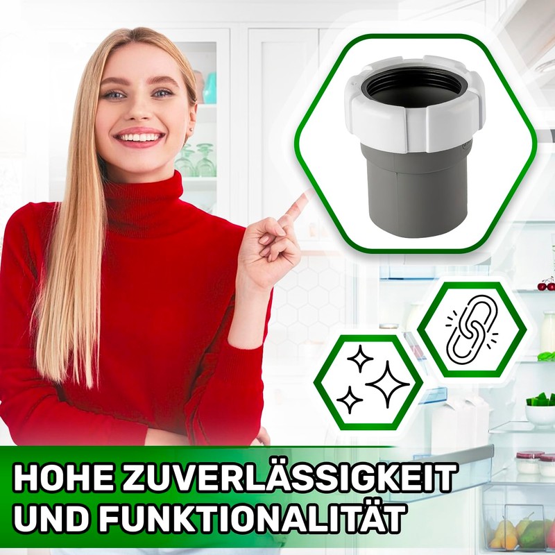 Sleeve for Washing Machine Drain Adapter Thread 1 1/2 Inch