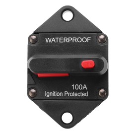 DC 32V Circuit Breaker with Switch Manual Reset Waterproof for Car Marine Boat Truck Bus RV ATV 100A