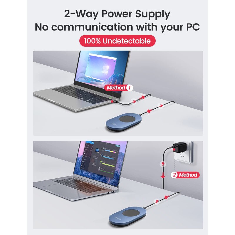 Vaydeer Ultra Slim Mouse Mover, Air 3 Mouse Jiggler with