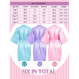 Sintuff 24 Pcs Sleepover Party Supplies for Girls 6 Spa Party Robes 6 Tote Bags 6 Headbands 6 Spa Masks(Size 14,Multicolor)