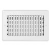 Shoemaker  12 x 4 Steel Blade Adjustable Register, Multi-Shutter Damper, White -