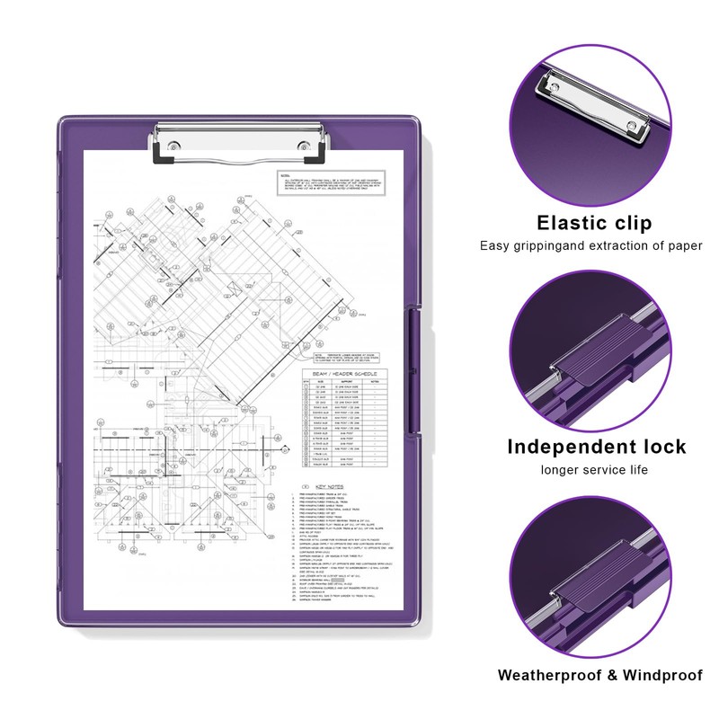Hongri Clipboard with Storage, Folder Nursing Clipboards Side Opening, Heavy