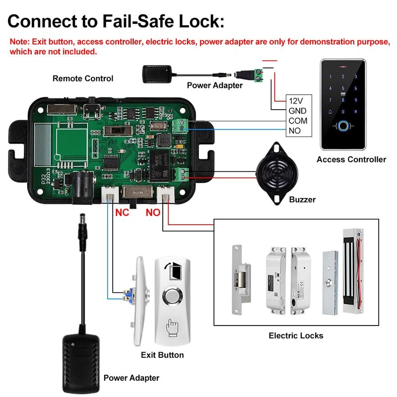YiToo 12VDC Remote Control Switch 433MHz with DC Power Connector