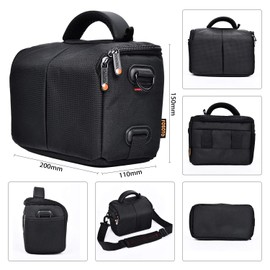 FOSOTO DSLR Camera Bag Mirrorless Camera Digital Camera SLR Camera Case Outdoor Small Nylon Material Waterproof Canon Powershot SX540 SX530 SX60 SX420 EOS KissX9 X10 X7 M EOS 6D 7D 60D 8000D Nikon